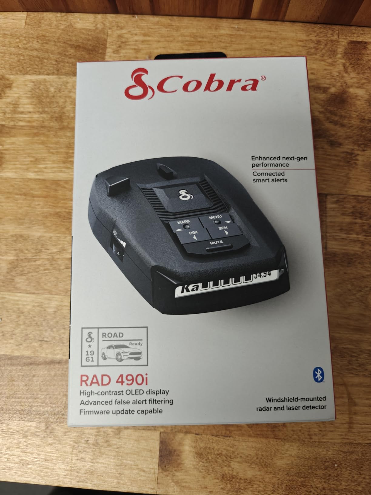 Cobra RAD 490i Laser Radar Detector - New Model with Long Range Detection, Bluetooth, Apple CarPlay and Android Auto Compatible, LaserEye Front and Rear Detection, DSP, Firmware Updatable customer photo 2