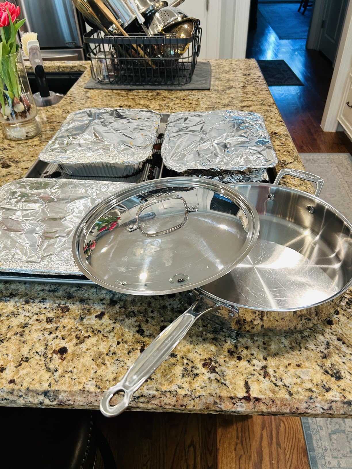 Cuisinart 5.5 Quart Sauté Pan w/ Cover, Stainless Steel Pan with Lid, Large Kitchen Pan, Dishwasher Safe, Compatible with Induction, Electric, Gas Cooktops, Oven Safe Saucepan, Cool Grip Handles customer photo 2
