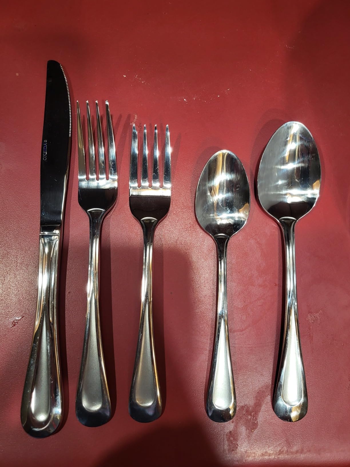 Oneida Silverware Set For 8, Satin Sand Dune 45-Piece Everyday Flatware Set customer photo 2