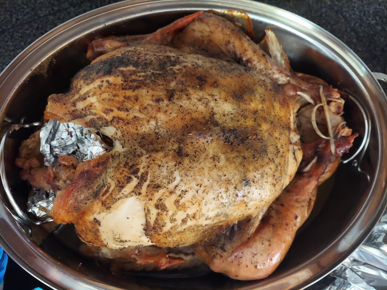 All-Clad Specialty Stainless Steel Roaster and Nonstick Rack 16x13x5 Inch Oven Broiler Safe 600F Roaster Pan, Pots and Pans, Bakeware, Turkey, Silver customer photo 1
