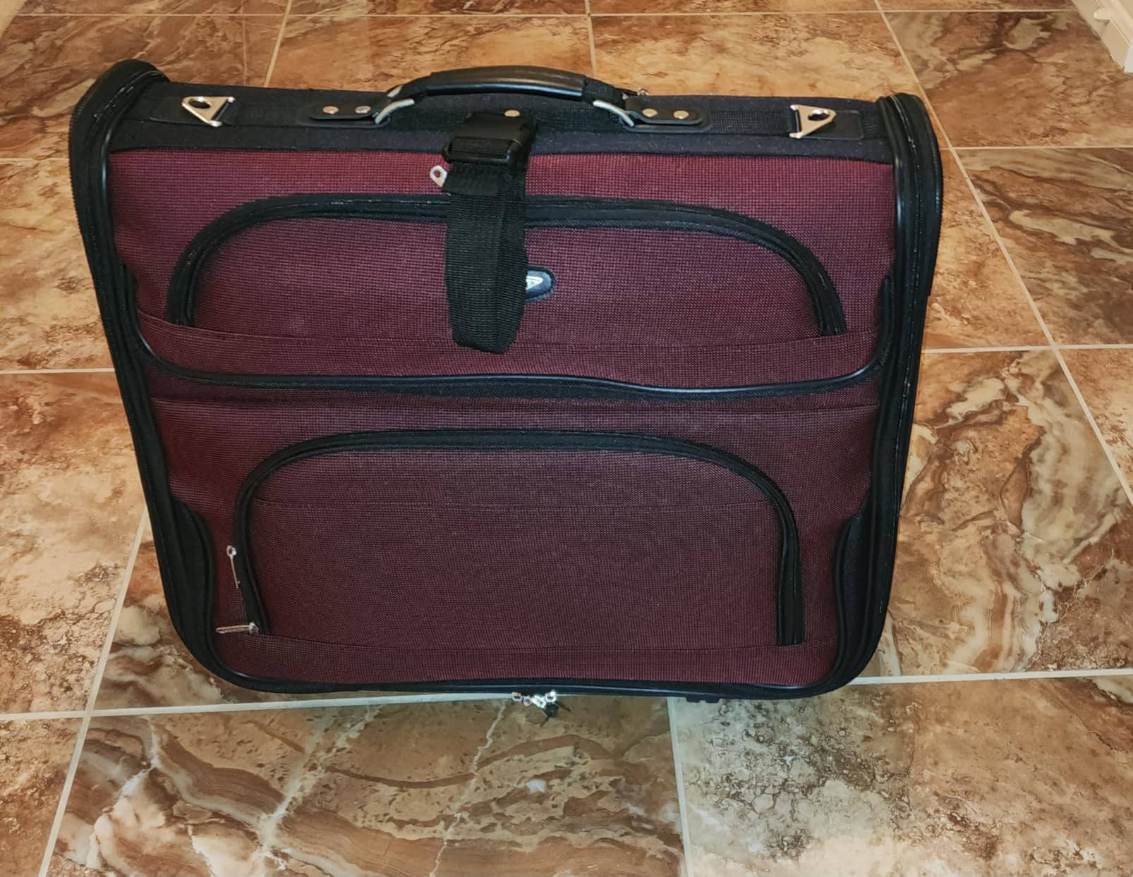 Amsterdam Business Rolling Garment Bag, Softside Expandable Rolling 2-Wheeled Suit Carrier, Gray, One Size customer photo 2