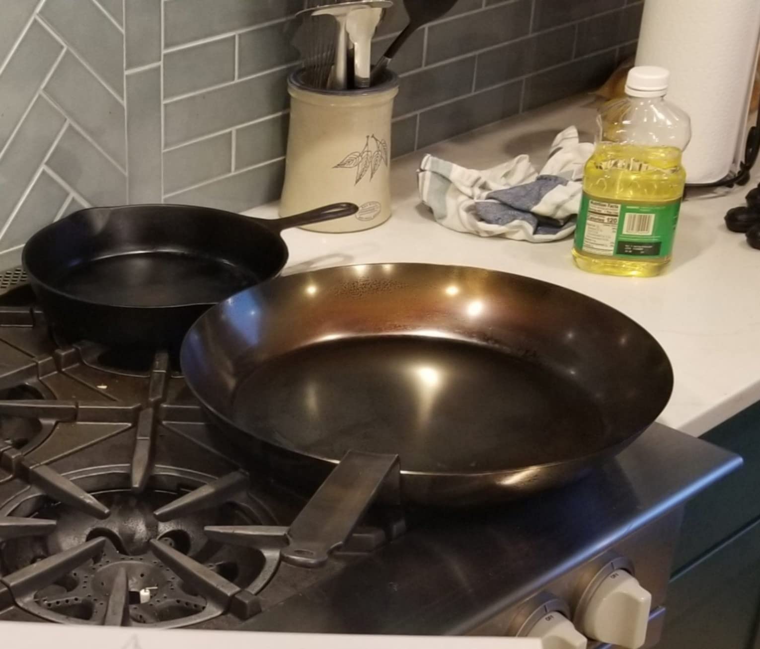 Matfer Bourgeat Black Carbon Steel Frying Pan, 11 5/8