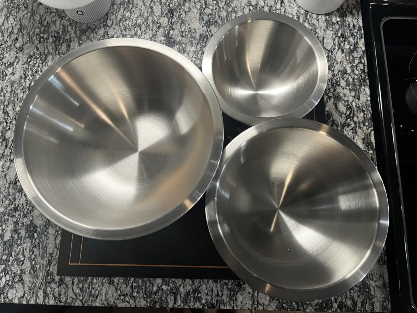 OXO Good Grips Mixing Bowl Set - 3-Piece, Stainless Steel | Nesting Bowls For Baking And Cooking, Non-Slip Base, Dishwasher Safe customer photo 2
