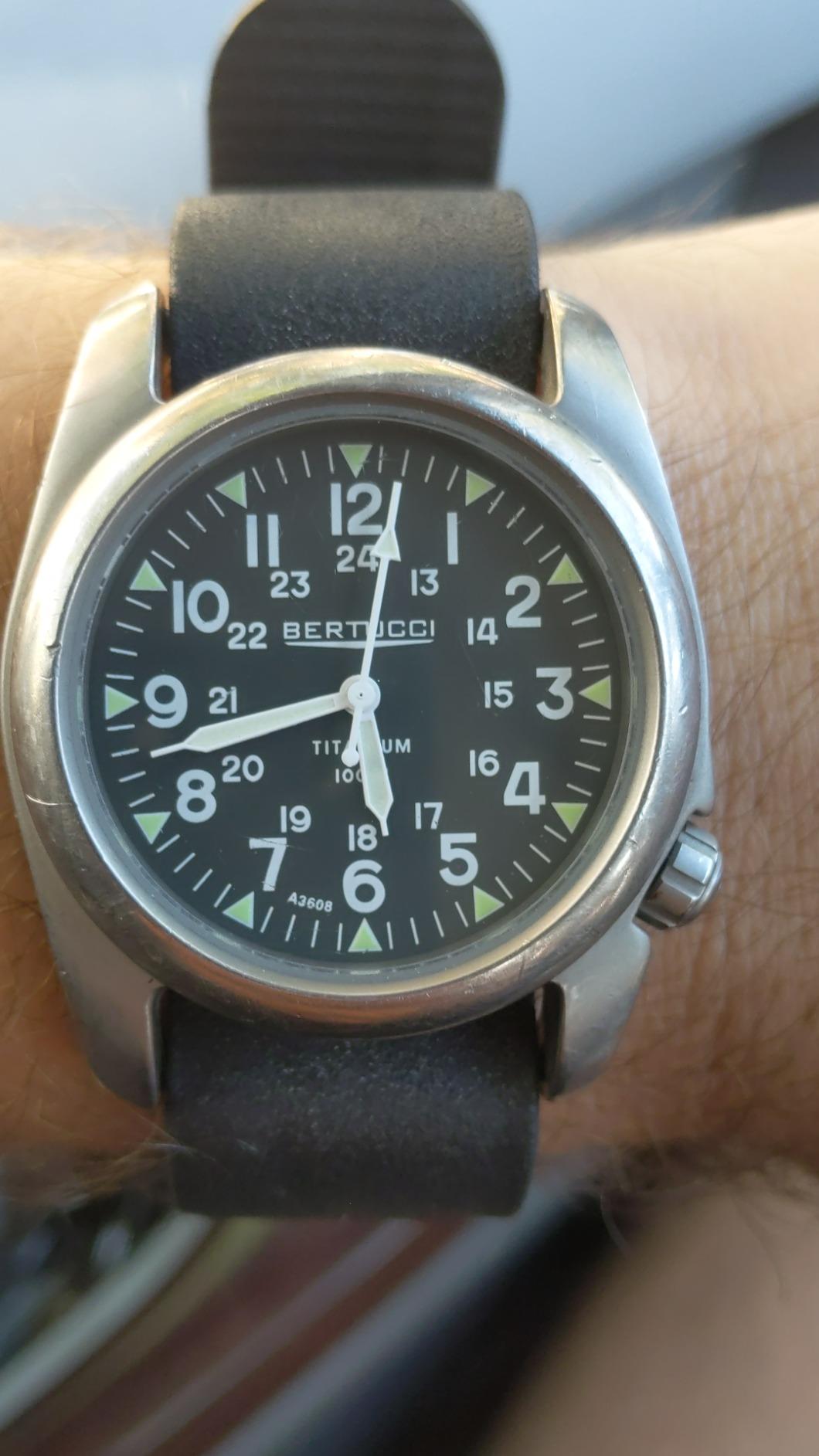 BERTUCCI A-2T Vintage Watch | Green Dial | Swiss Super Luminous Technology | Blending Vintage U.S Military and Titanium Innovation | Built for Performance | 12030 customer photo 1
