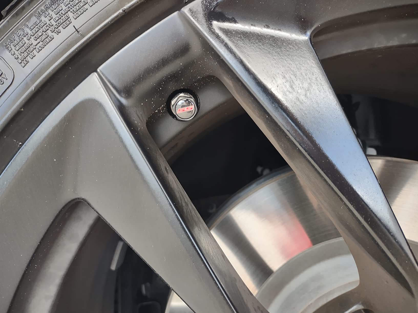 Camaro SS Logo Black Tire Stem Valve Caps customer photo 1