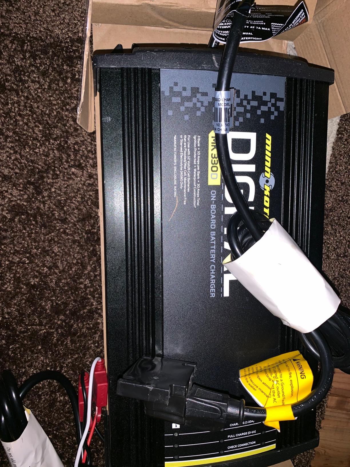 Minn Kota 1823305 MK 330D Digital On-Board Marine Battery Charger, 3 Bank x 10 Amps customer photo 1