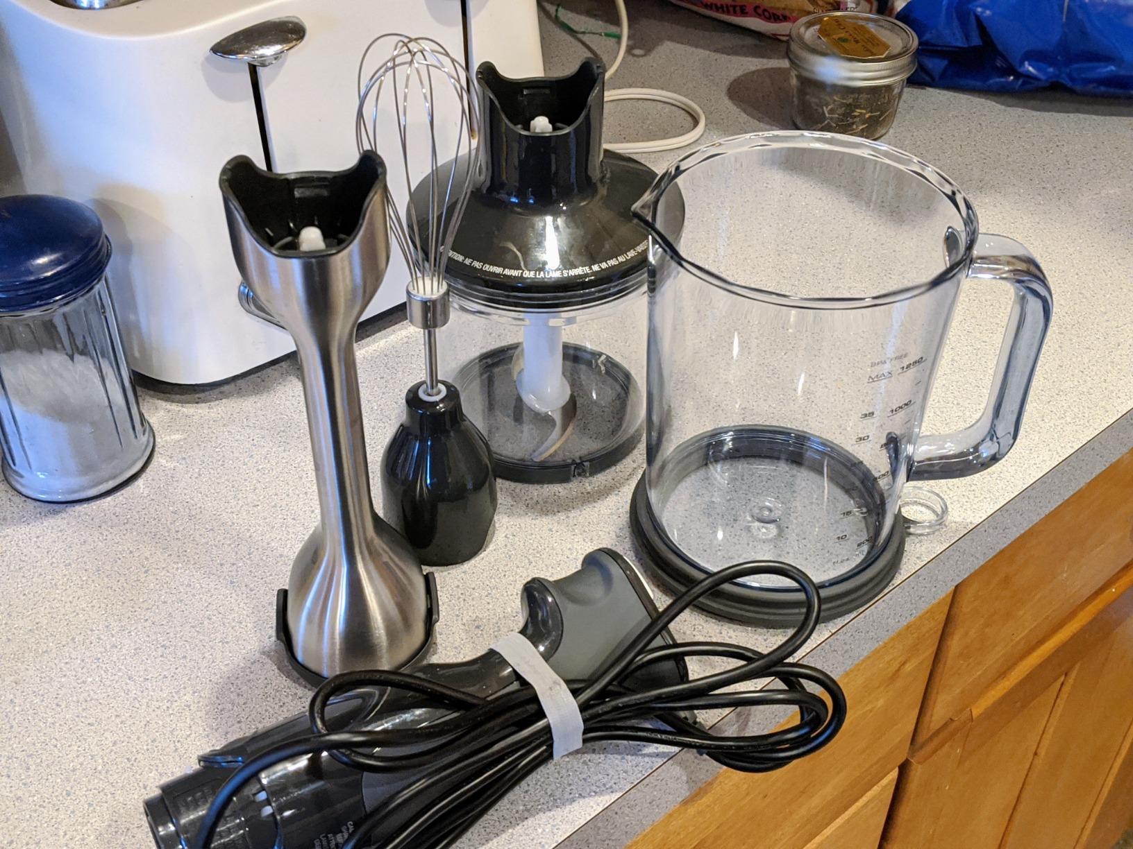 Breville BSB510XL Control Grip Immersion Blender, Brushed Stainless Steel | 15-speed 280W handheld blender with whisk, chopper and 42 oz jug customer photo 1