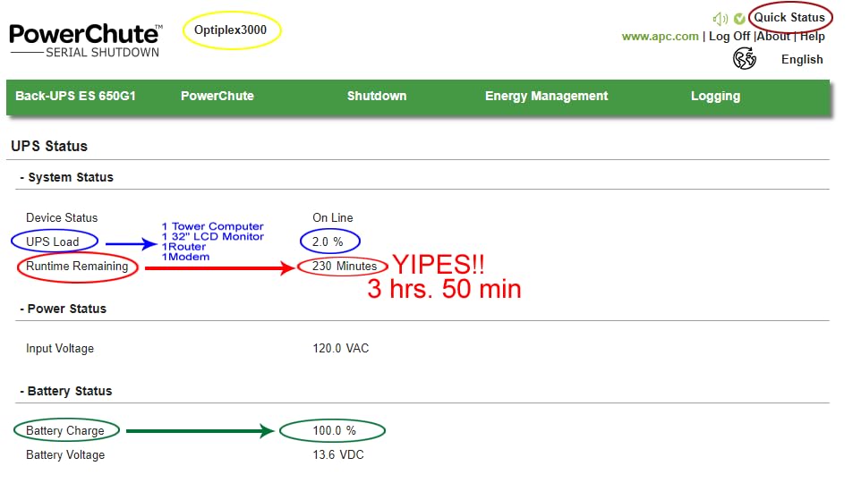 APC UPS 650VA/390W Battery Backup & Surge Protector for PC, NAS | BE650G1 customer photo 1