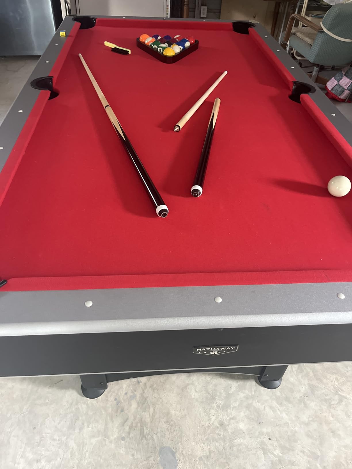 Hathaway Maverick 7 Foot Pool Table with Table Tennis Top - with Accessories for Both Games - Space-Saving Ping Pong and Pool Table Combo for Families - Matte Black Finish customer photo 1