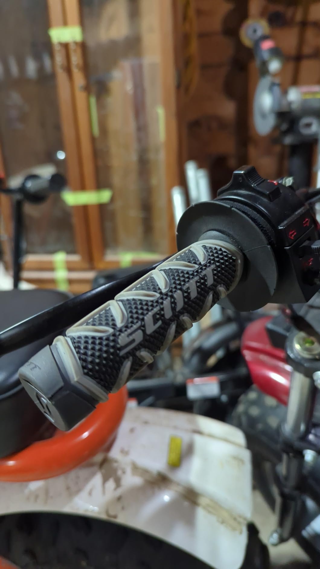 Scott Sports Diamond Motorcycle Grips - Blue/White customer photo 1