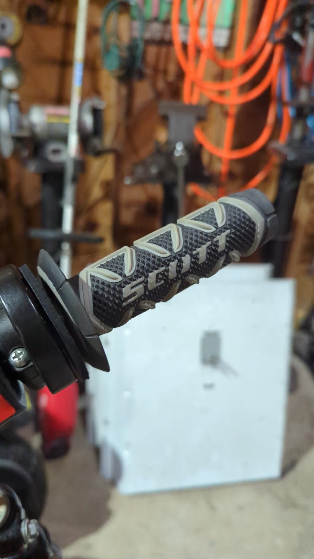 Scott Sports Diamond Motorcycle Grips - Blue/White customer photo 2