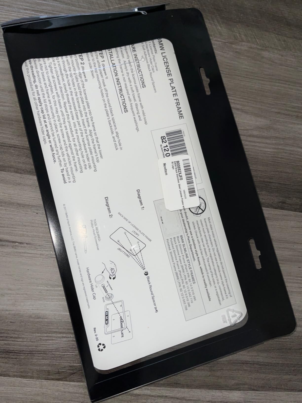 BMW Black Stainless Steel License Frame with M Logo customer photo 2