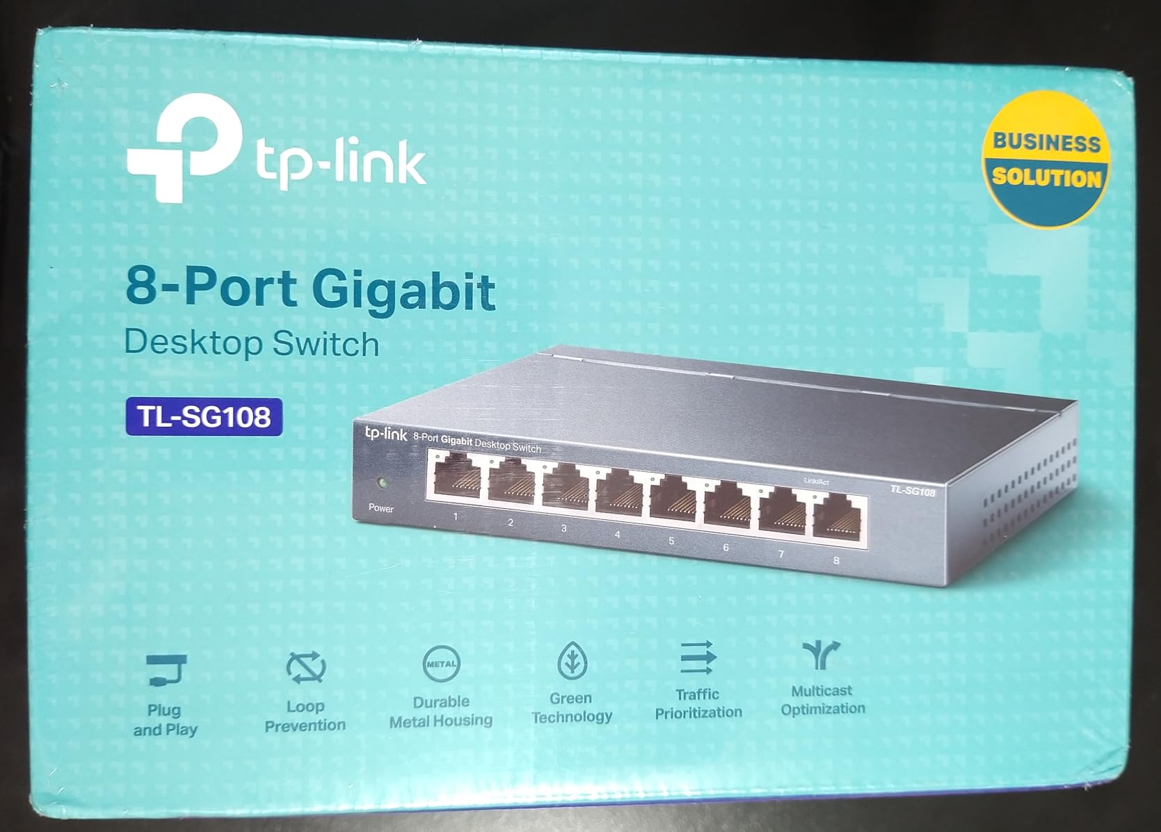 TP-Link 8 Port Gigabit Ethernet Network Switch - Ethernet Splitter | Plug & Play | Fanless | Sturdy Metal w/ Shielded Ports | Traffic Optimization | Unmanaged | Lifetime Protection (TL-SG108) customer photo 1