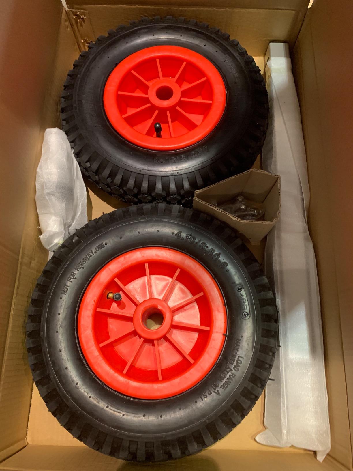 Seamax EZ Load Boat Launching Wheels Set for Inflatable Boat & Aluminum Boat, Support MAX 500Lbs Loading with 12