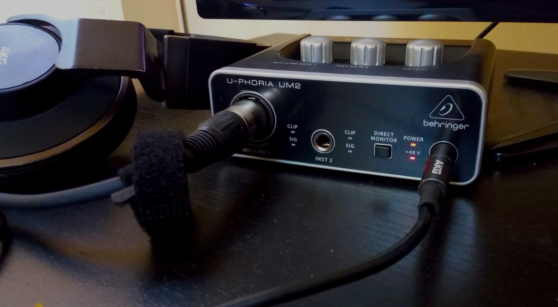 Behringer U-PHORIA UM2 Audiophile 2x2 USB Audio Interface with XENYX Mic Preamplifier customer photo 2