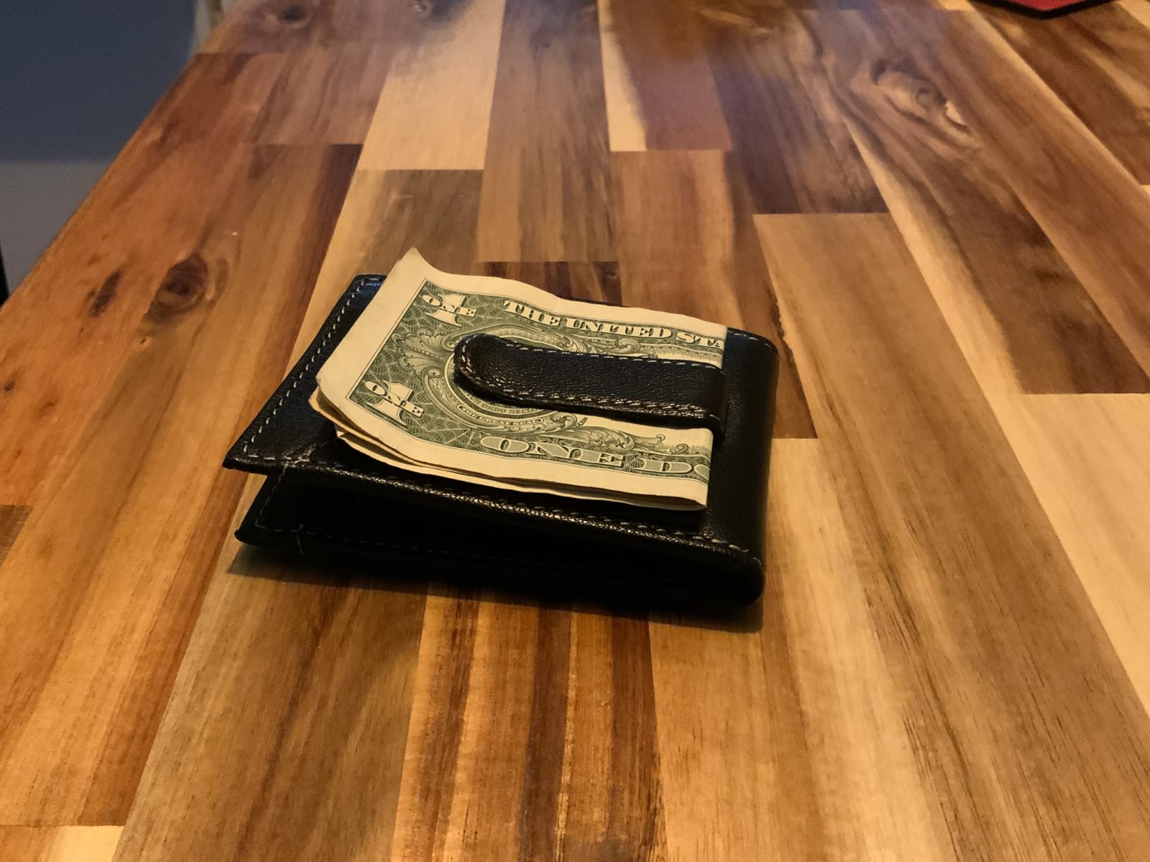 Timberland Men's Slim Leather Minimalist Front Pocket Credit Card Holder Wallet,Brown (Money Clip) 2, One Size customer photo 1