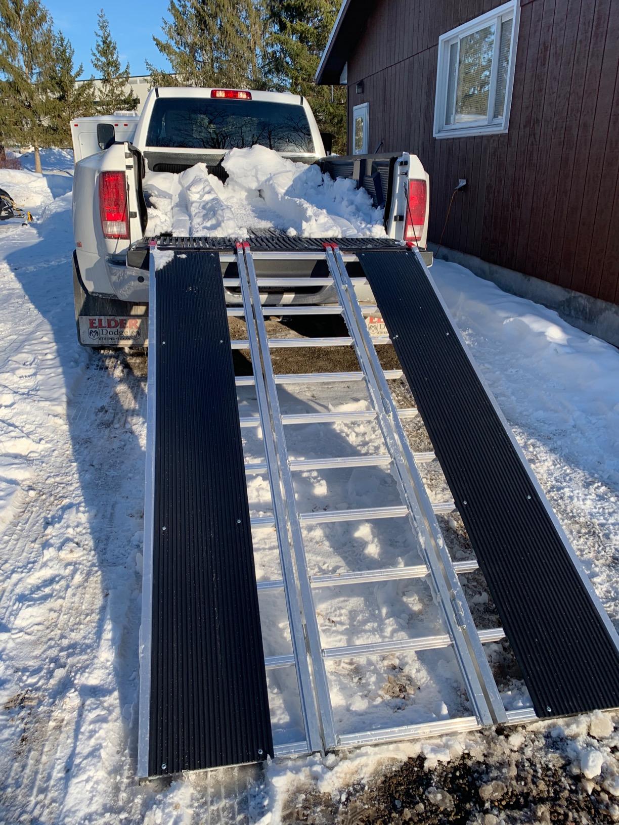 Black Ice Extra-Long Snowmobile Ramp with Wide Glides 1,500 lb. Capacity Aluminum Folding for Trucks and Trailers customer photo 2