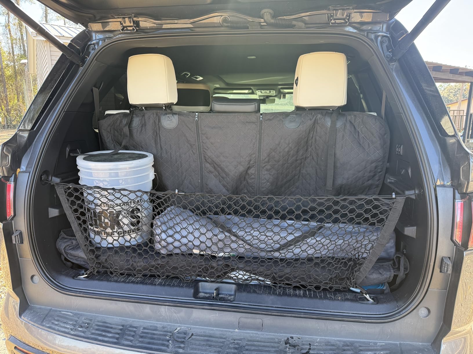 Envelope Style Automotive Elastic Trunk Mesh Cargo Net for Toyota Sequoia 2008-2026 - Premium Trunk Organizer and Storage - Luggage Net for SUV - Best Car Organizer for Toyota Sequoia customer photo 1