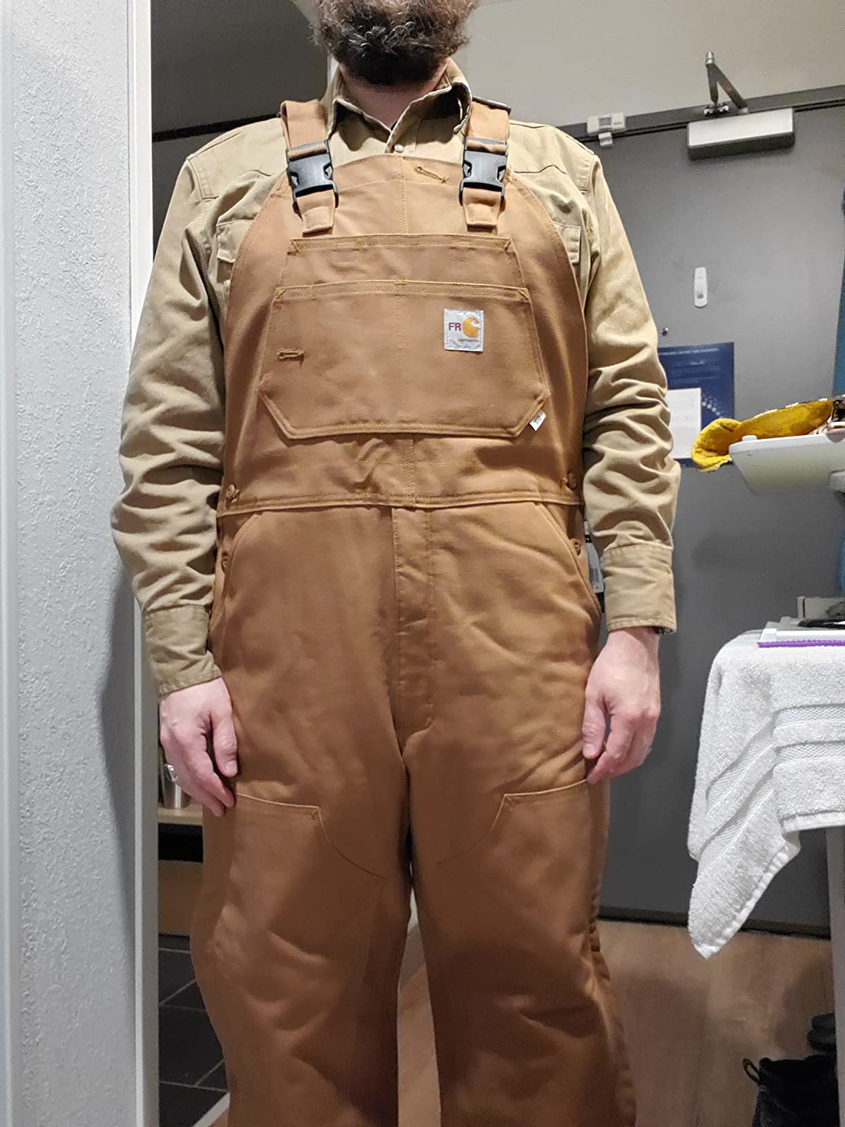 Carhartt Men's FR Duck Insulated Bib Overall customer photo 2