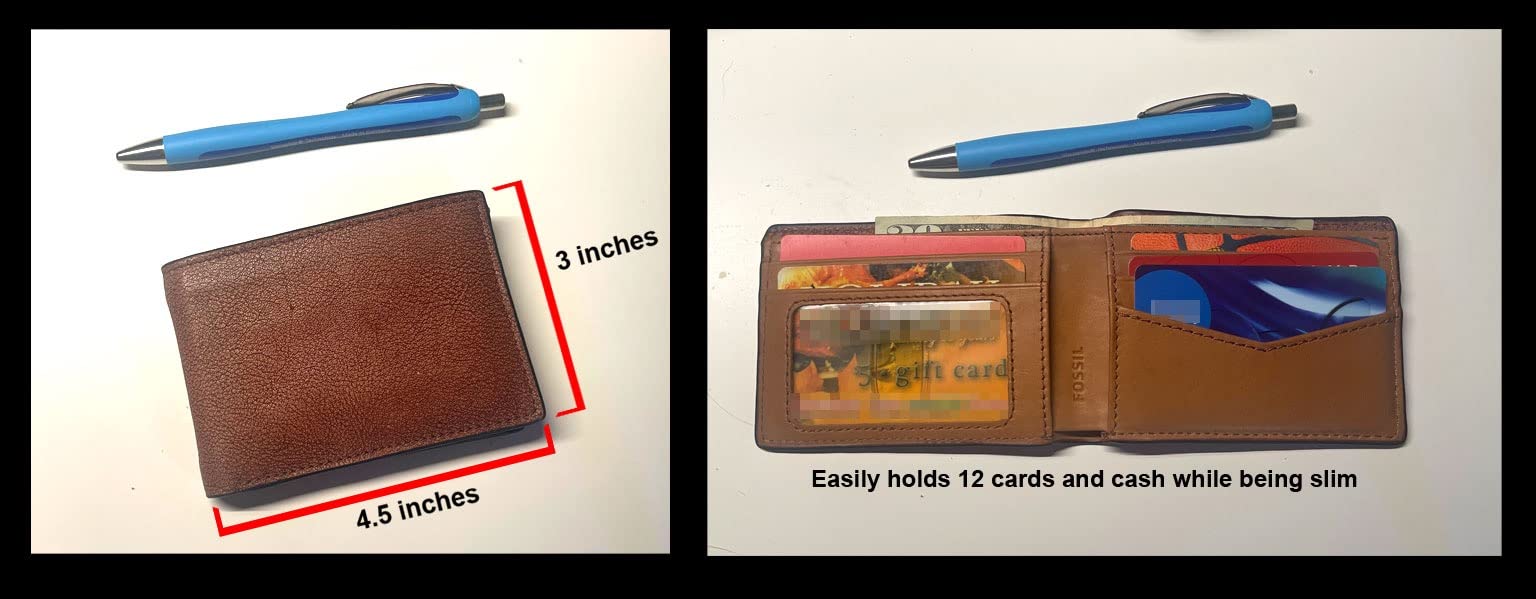Men's Derrick Leather Slim Wallet for Men, Minimalist Magnetic Money Clip Bifold Front Pocket Wallet, Dark Brown customer photo 1
