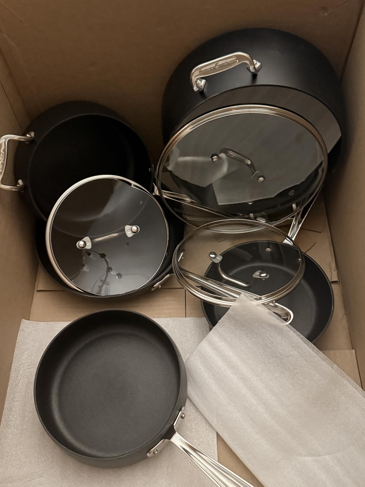 All-Clad HA1 Hard Anodized Nonstick Cookware Set 10 Piece Induction Oven Broiler Safe 500F, Pots and Pans Black customer photo 1