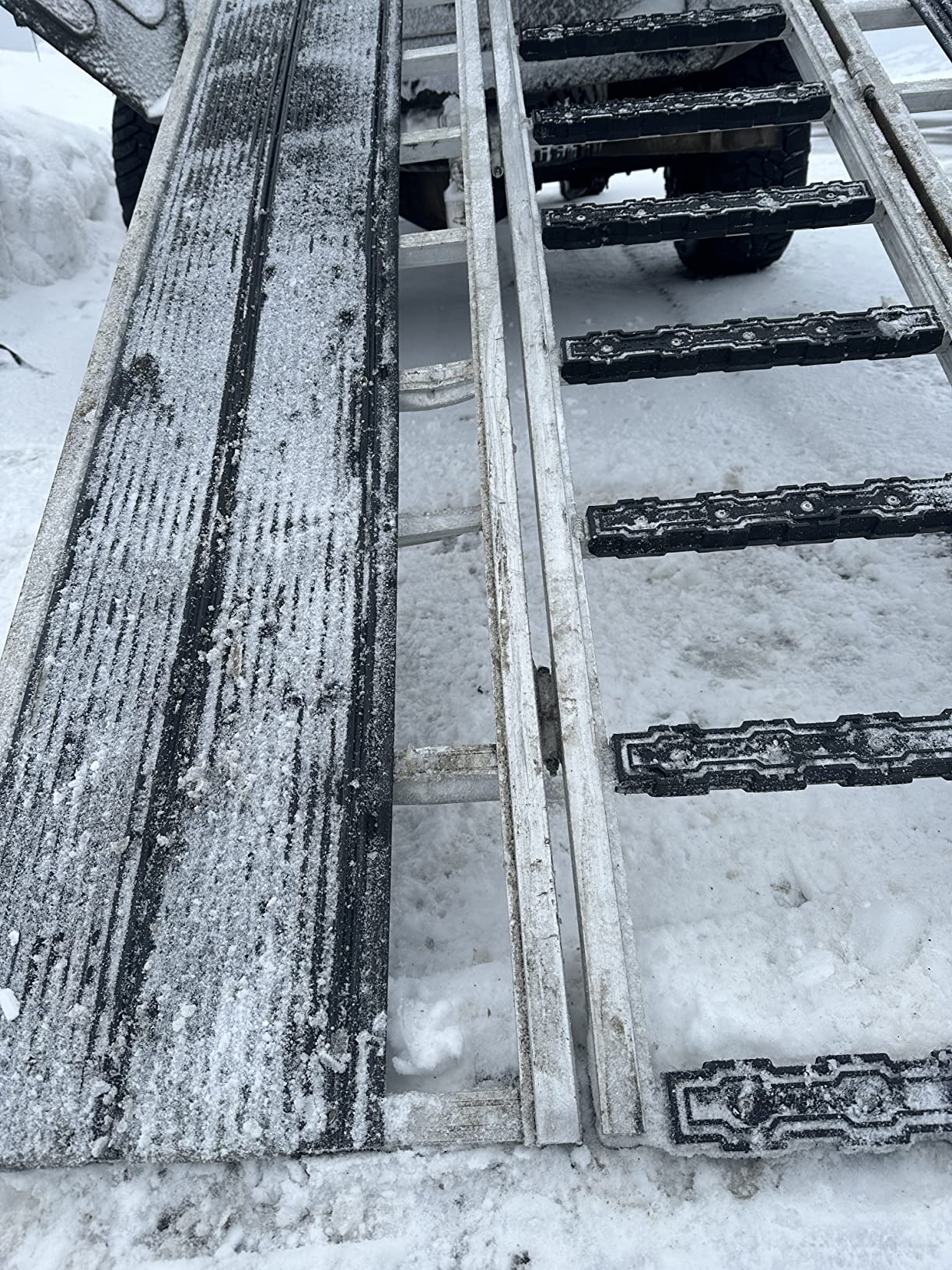 Black Ice Folding Snowmobile Ramp System, 7'10