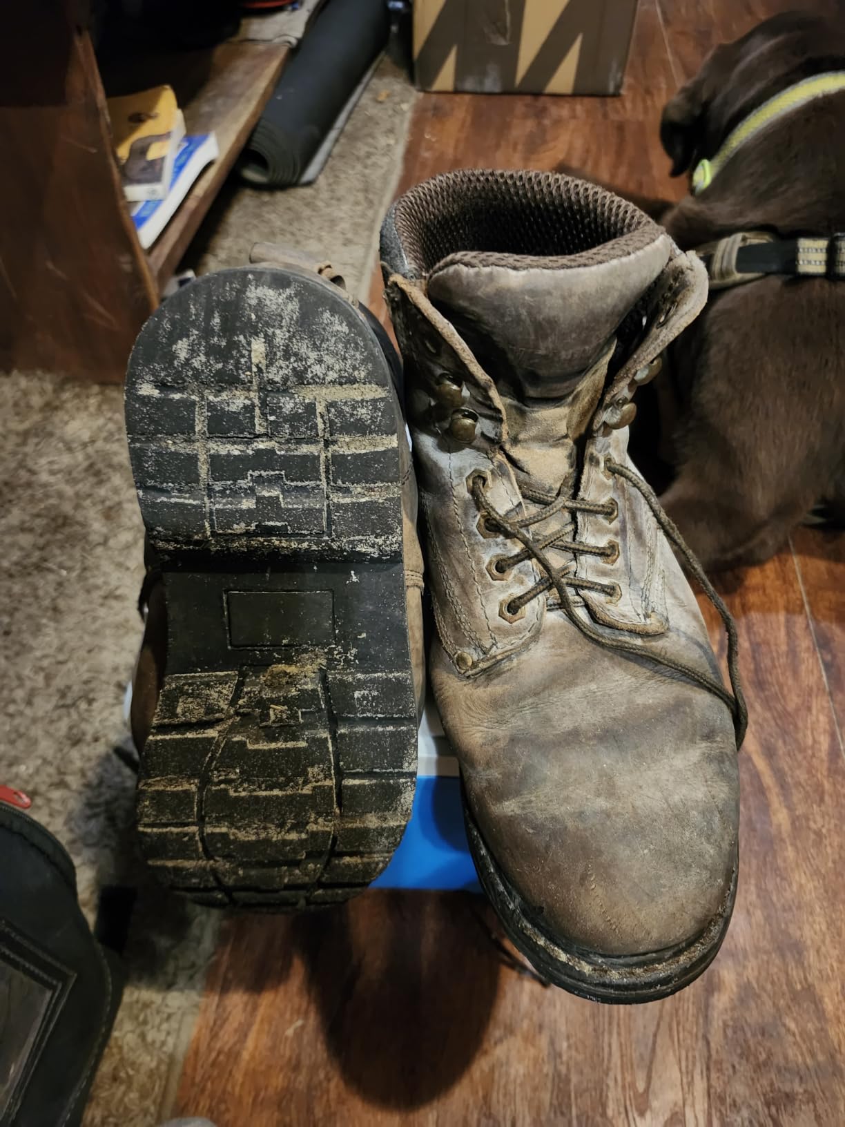 Work Boots for Men Soft Toe - 6inch Leather Boots for Construction Rubber Sole Working botas de trabajo para hombre, 'Tank' Workboots customer photo 1