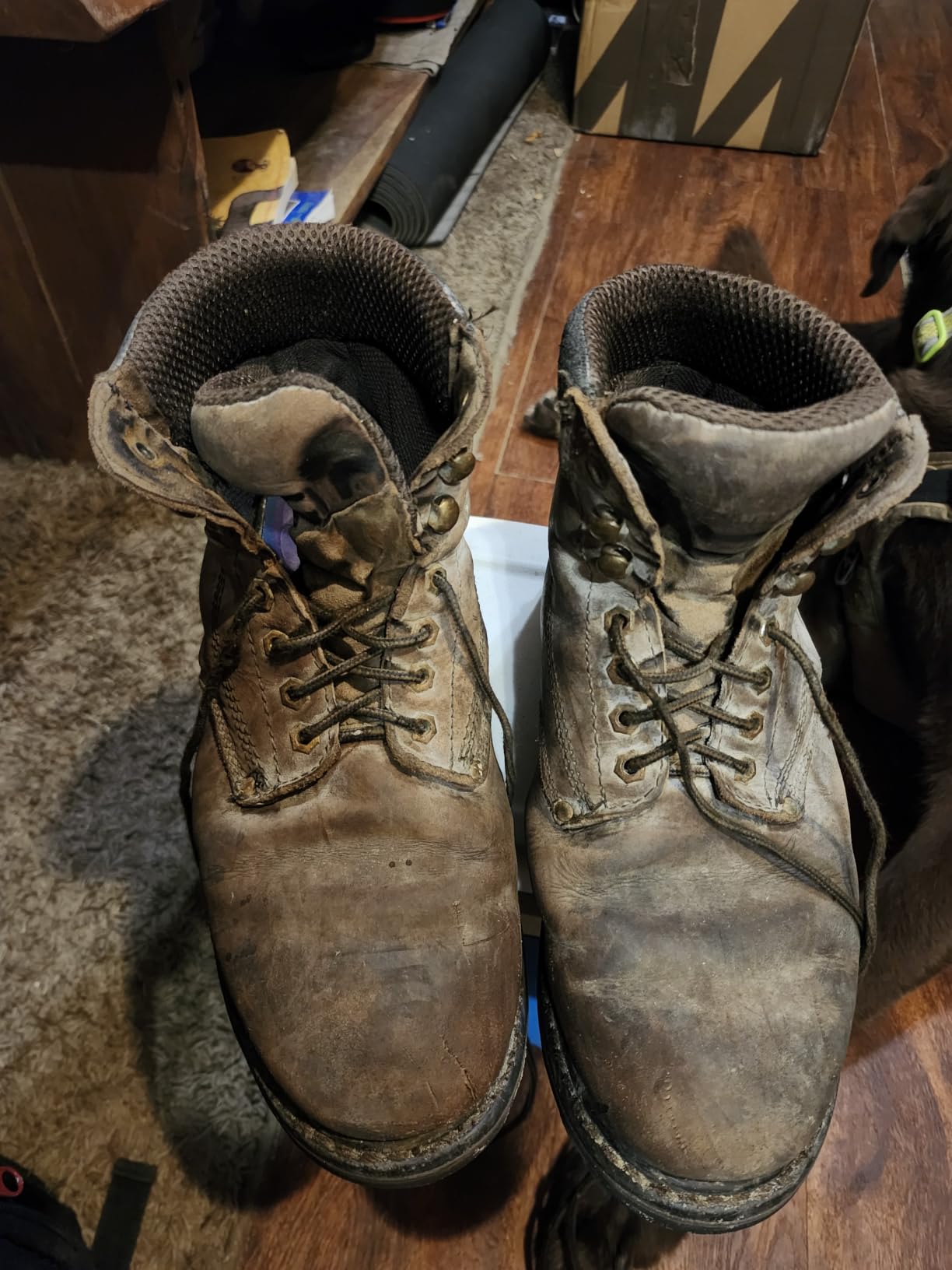 Work Boots for Men Soft Toe - 6inch Leather Boots for Construction Rubber Sole Working botas de trabajo para hombre, 'Tank' Workboots customer photo 2