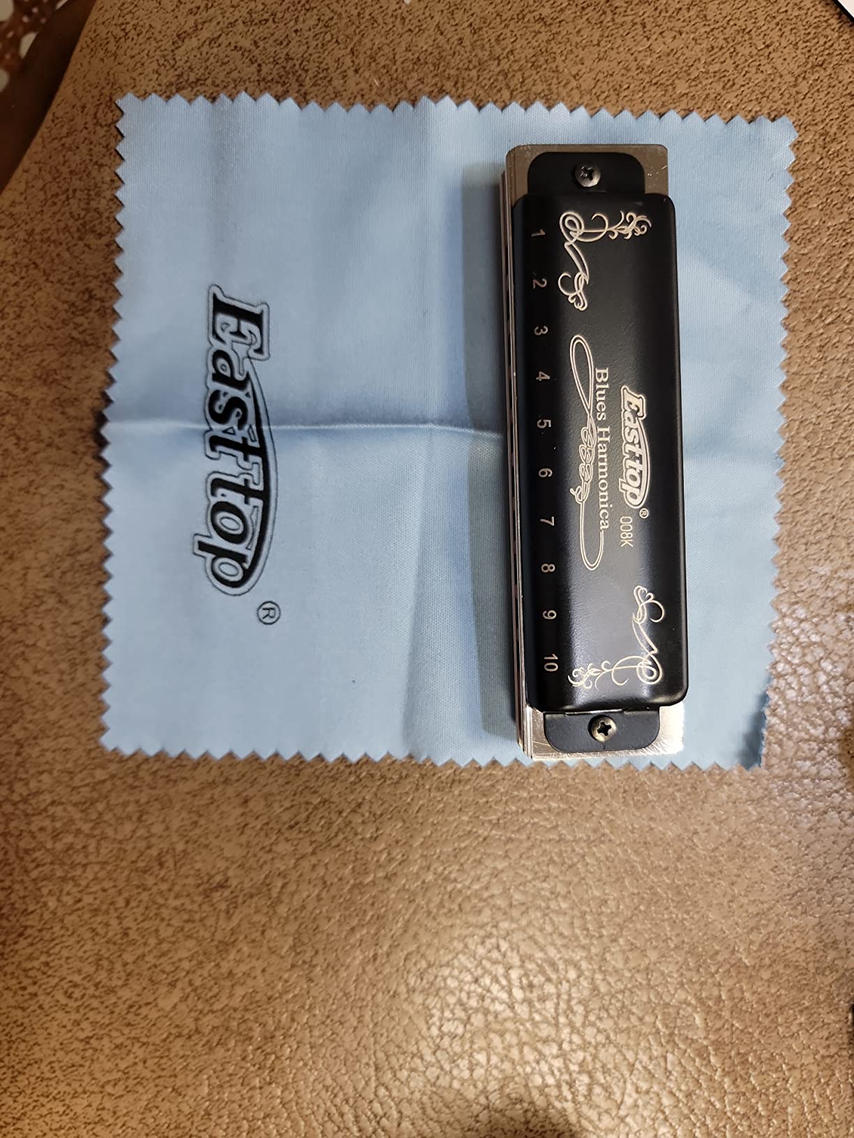 East top Harmonica Key of C 10 Holes 20 Tones 008K Mouth Organ with Black Cover, Top Grade Harmonica for Adults, Professionals and All Level Students as Gift customer photo 1