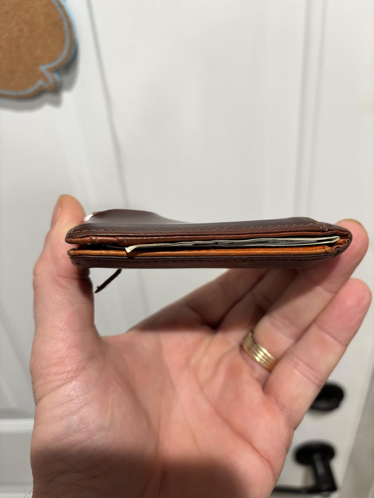 RFID Blocking Slim Bifold Genuine Leather Minimalist Front Pocket Wallets for Men with Money Clip Thin Mens customer photo 2