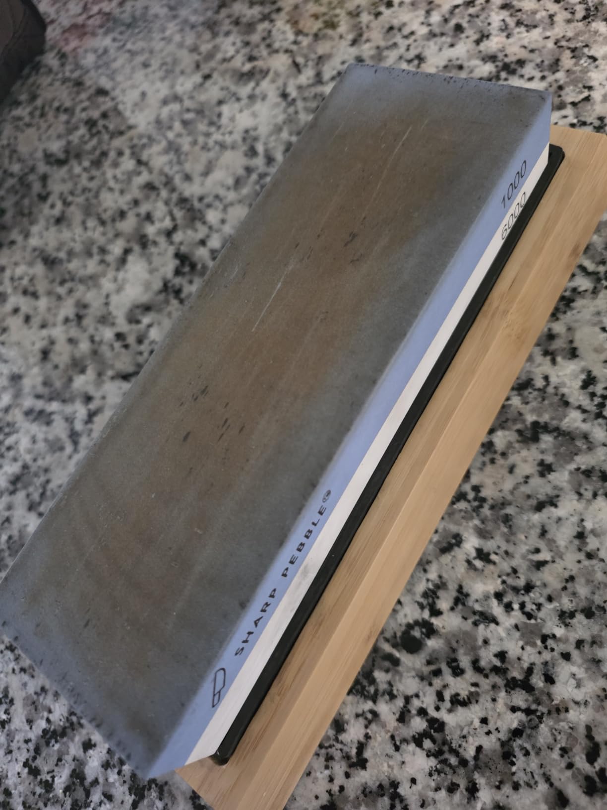 Sharp Pebble Premium Whetstone Knife Sharpening System - 1000/6000 Grit Whetstone Knife Sharpener & Honing Kit with Angle Guide & Non-Slip Bamboo Base - Guided Beginner Instructions customer photo 2