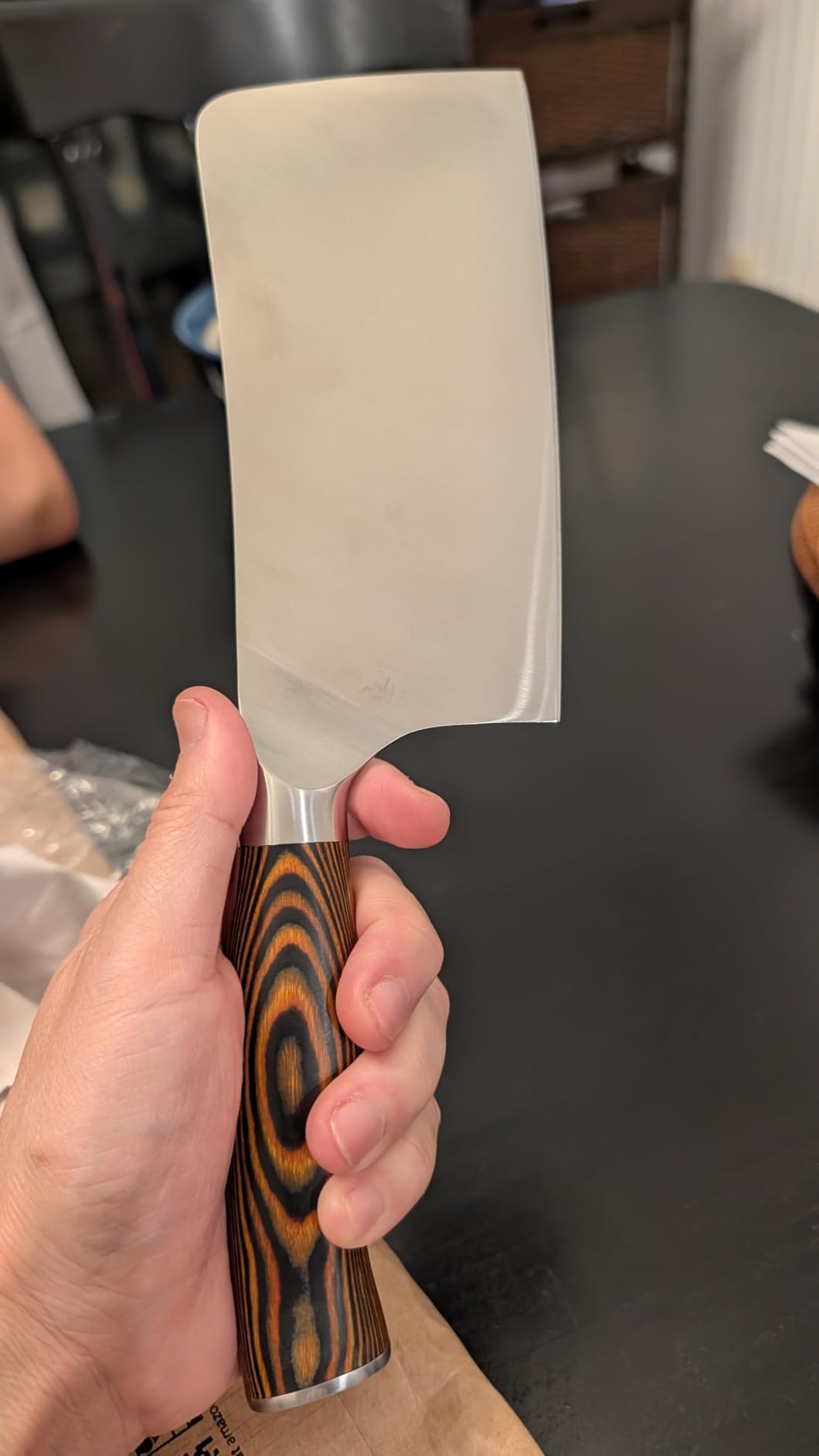 TUO Santoku Knife, 7 inch Japanese Chef Knife for Vegetable Chopping & Meat Dicing, High Carbon German Steel, Ergonomic Handle - Fiery Phoenix Series customer photo 1