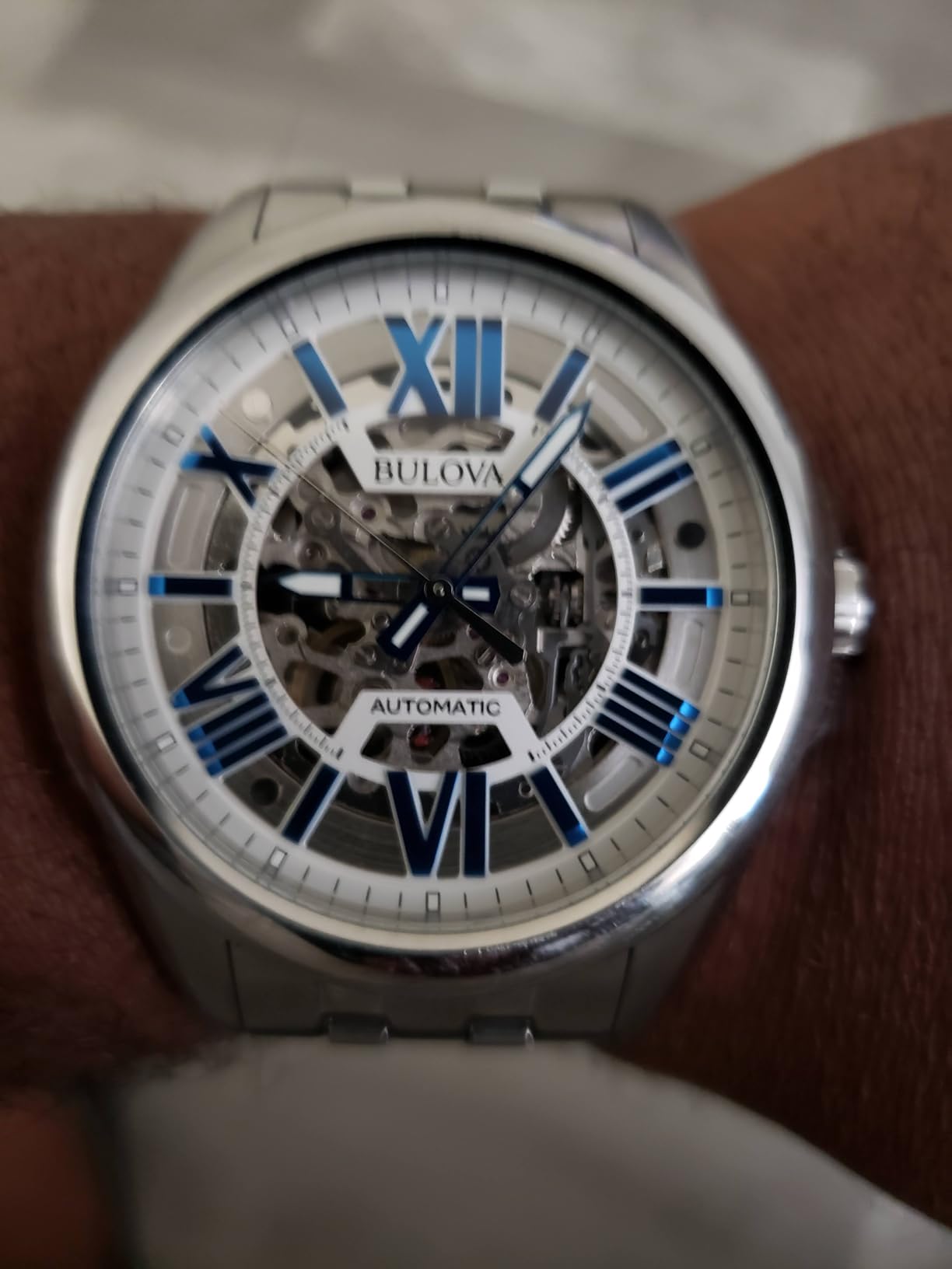 Men's Classic Sutton 3-Hand 21-Jewel Automatic Watch, 42 Hour Power Reserve, Skeleton Dial, Luminous Hands, 100M Water Resistant, 43mm customer photo 1