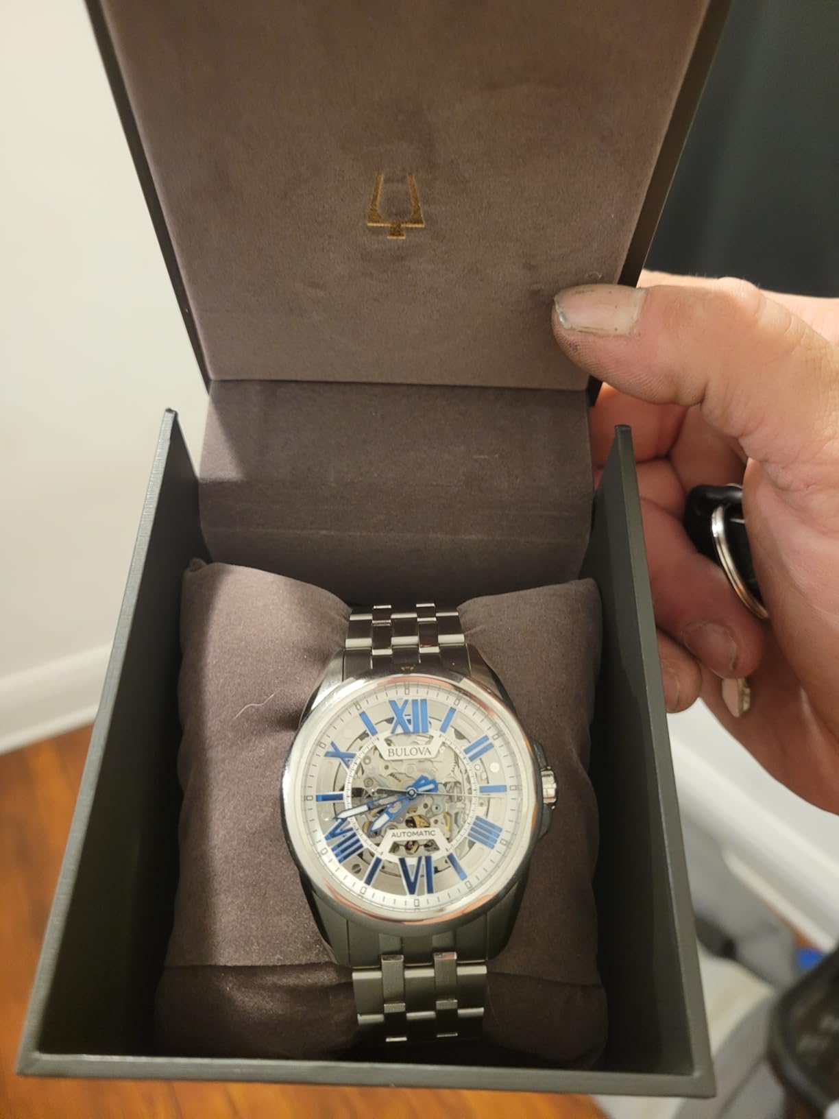 Men's Classic Sutton 3-Hand 21-Jewel Automatic Watch, 42 Hour Power Reserve, Skeleton Dial, Luminous Hands, 100M Water Resistant, 43mm customer photo 2