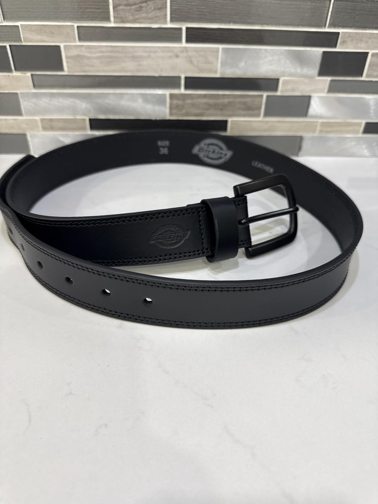 Dickies mens Genuine Leather Belt - Durable Casual Style, Regular & Big and Tall Sizes customer photo 1