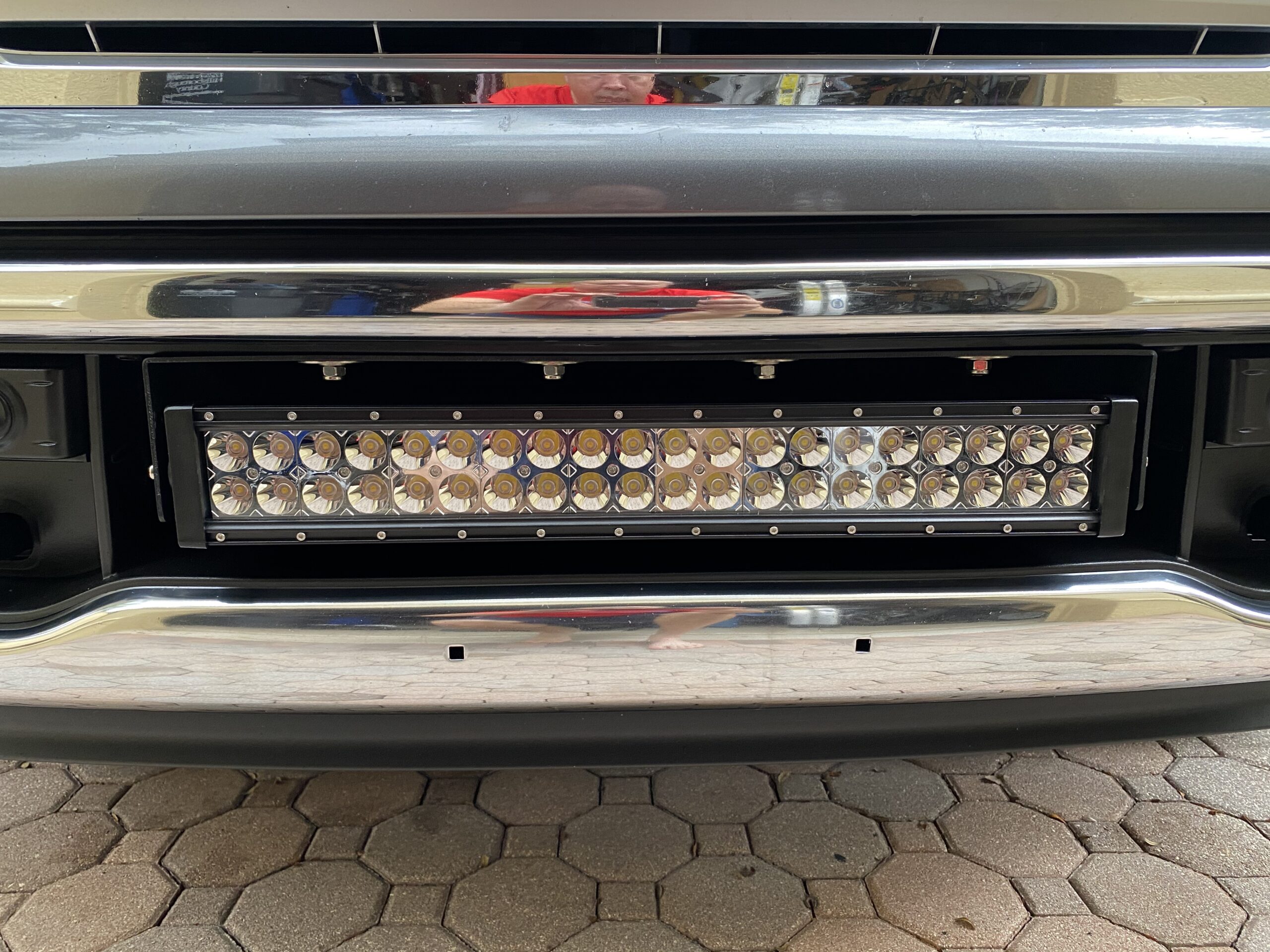 Lower Grille 20-Inch LED Light Bar Compatible with 2017-up Nissan Titan & Titan XD, Includes (1) 120W High Power LED Lightbar, Lower Bumper Opening Mounting Brackets & On/Off Switch Wiring Kit customer photo 1