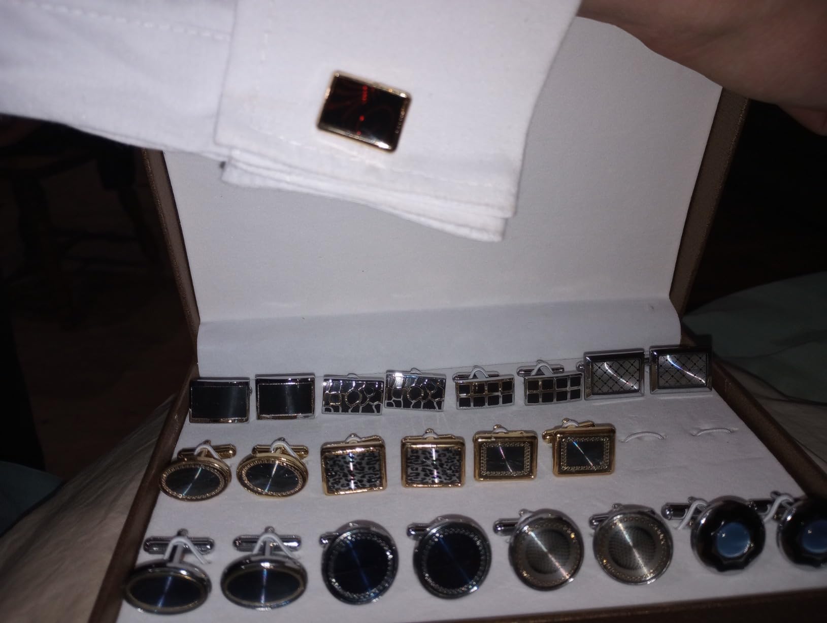 BodyJ4You 12 Pairs Cufflinks for Men Set - Father's Day Gifts for Men - Cuff Links Black Suit Tuxedo Shirt Wedding Business Groom Formal - Elegant Box Jewelry Set customer photo 1