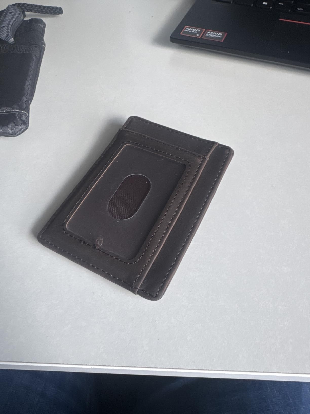 Slim Wallet Front Pocket Minimalist Leather RFID Blocking Medium Size customer photo 1