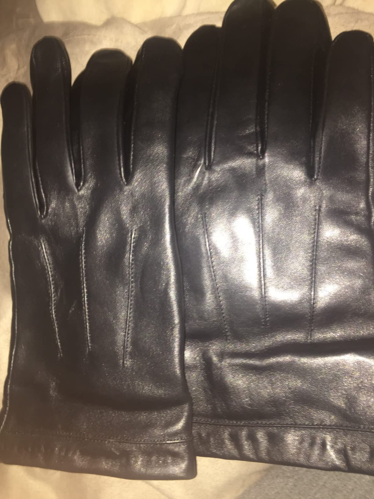 Touchscreen Leather Cashmere Lined Gloves for Men customer photo 1