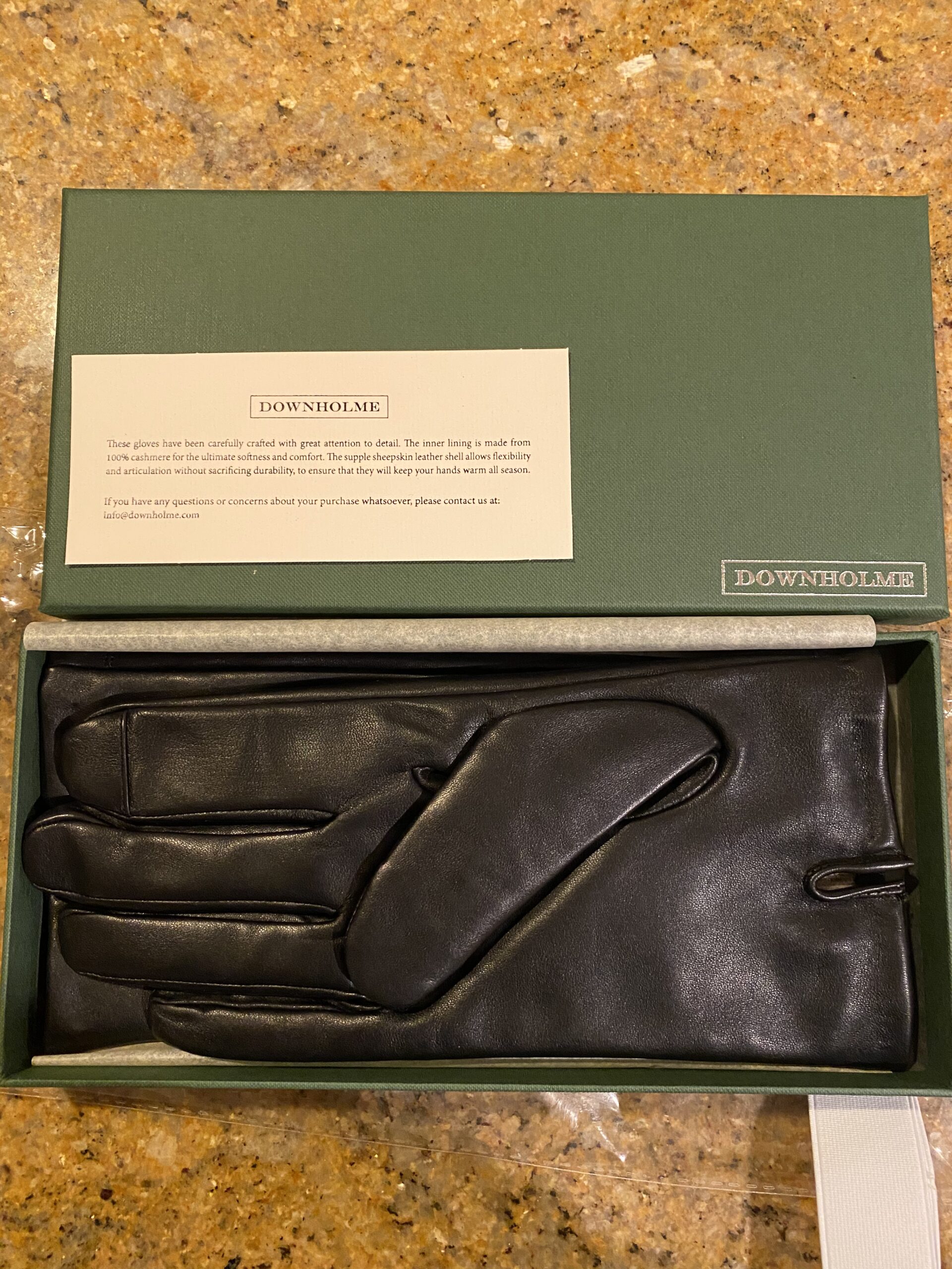 Touchscreen Leather Cashmere Lined Gloves for Men customer photo 2