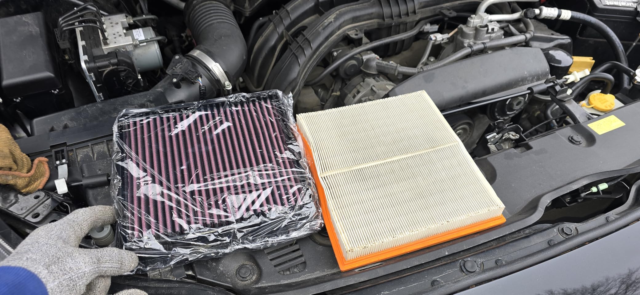 K&N High-Flow Original Lifetime Engine Air Filter: Increase Power: Premium, Washable: Compatible with 2016-2026 Subaru: Ascent, Crosstrek, Forester, Impreza, Legacy, Outback, WRX, XV, 33-5064 customer photo 1