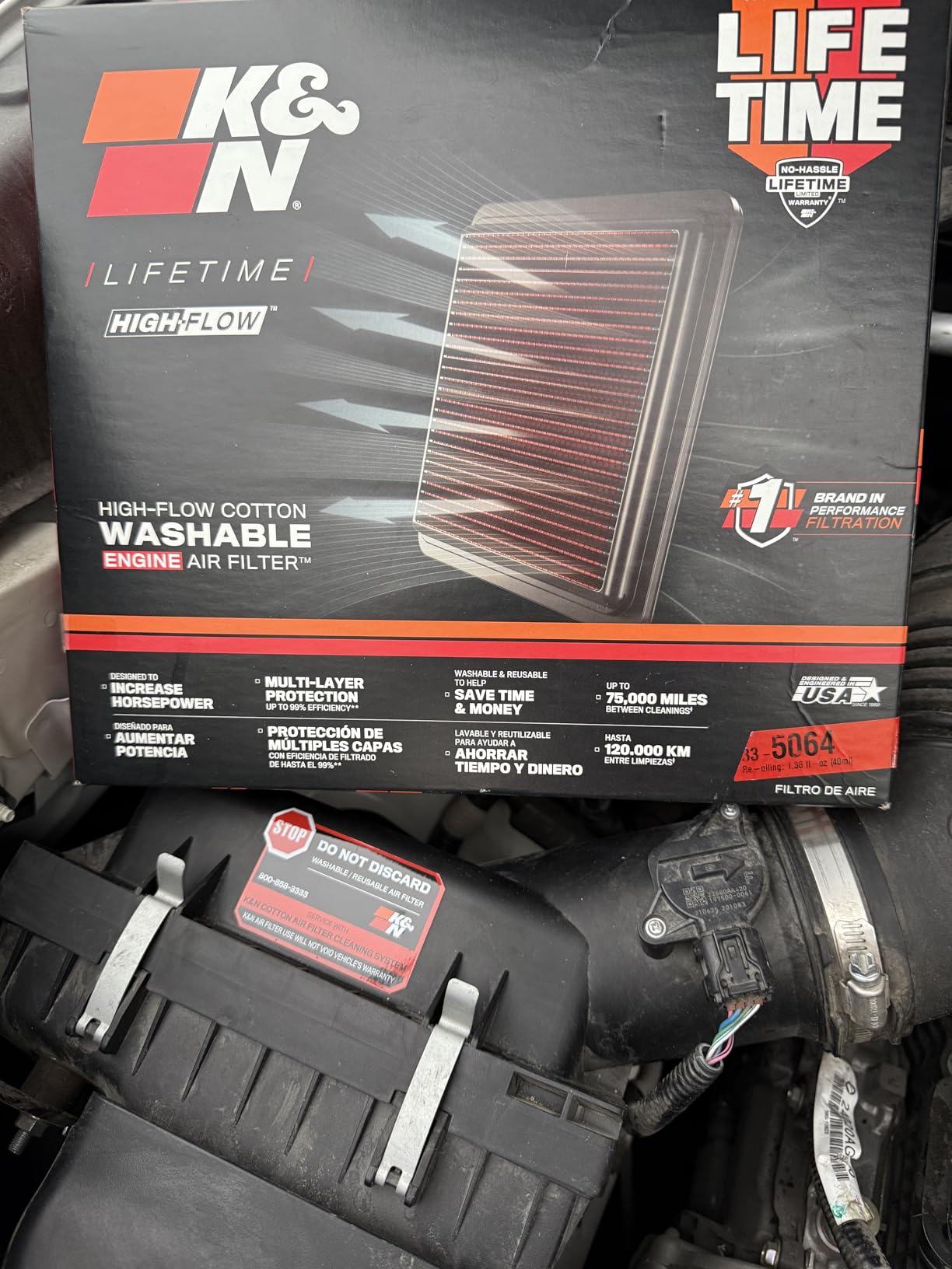K&N High-Flow Original Lifetime Engine Air Filter: Increase Power: Premium, Washable: Compatible with 2016-2026 Subaru: Ascent, Crosstrek, Forester, Impreza, Legacy, Outback, WRX, XV, 33-5064 customer photo 2