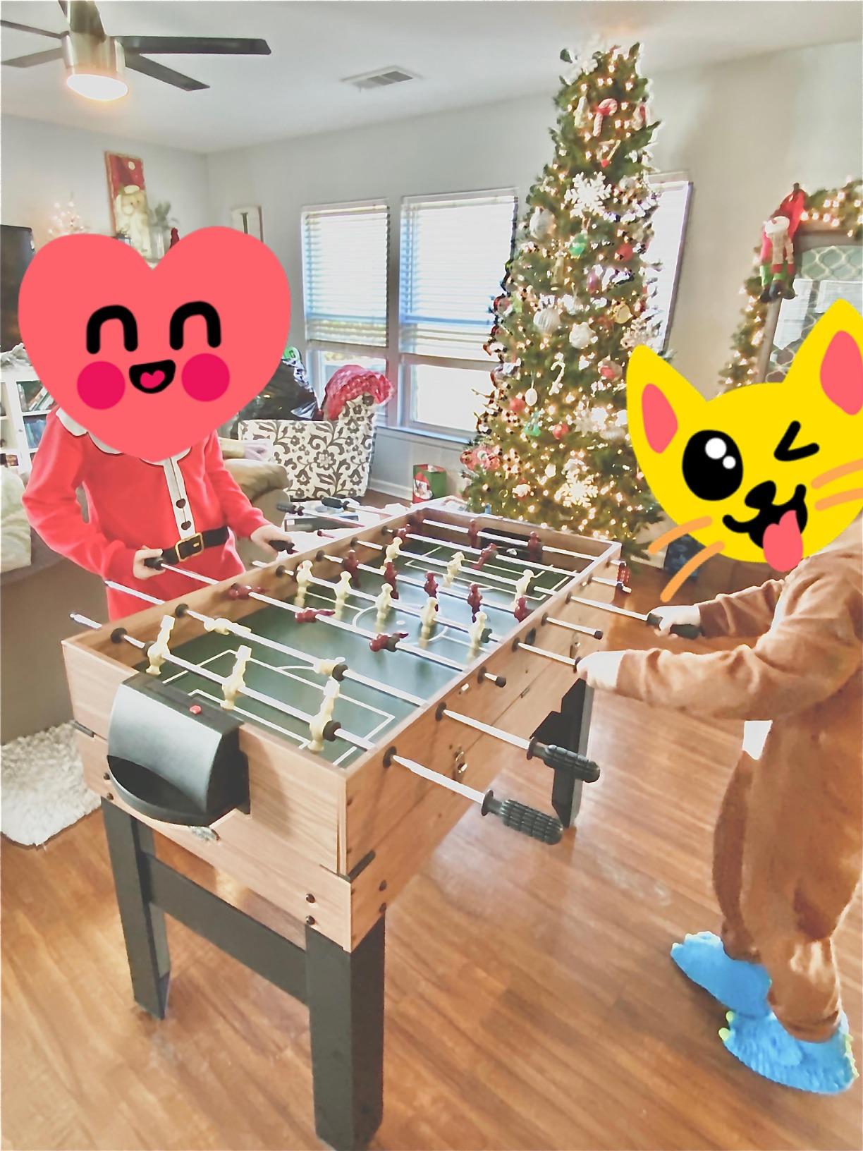 Lancaster 3 in 1 Sports Multigame, Pool Billiards, Slide Hockey, Foosball Game Table customer photo 2