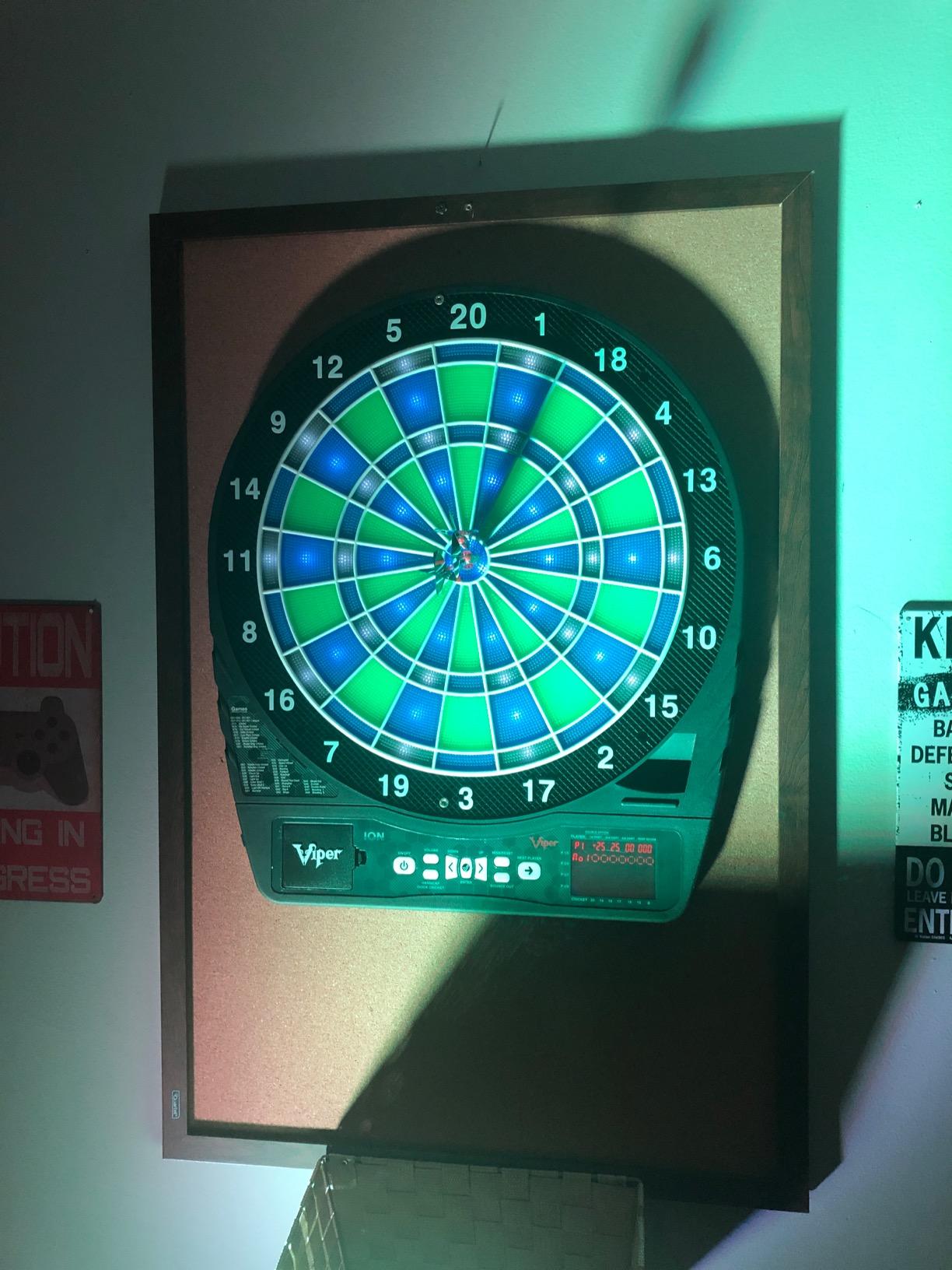 Viper Ion Illuminated Electronic Dartboard, 15.5 in Regulation Target, LED Segments, 48 Games, 8 Players, 6 Darts Included customer photo 1