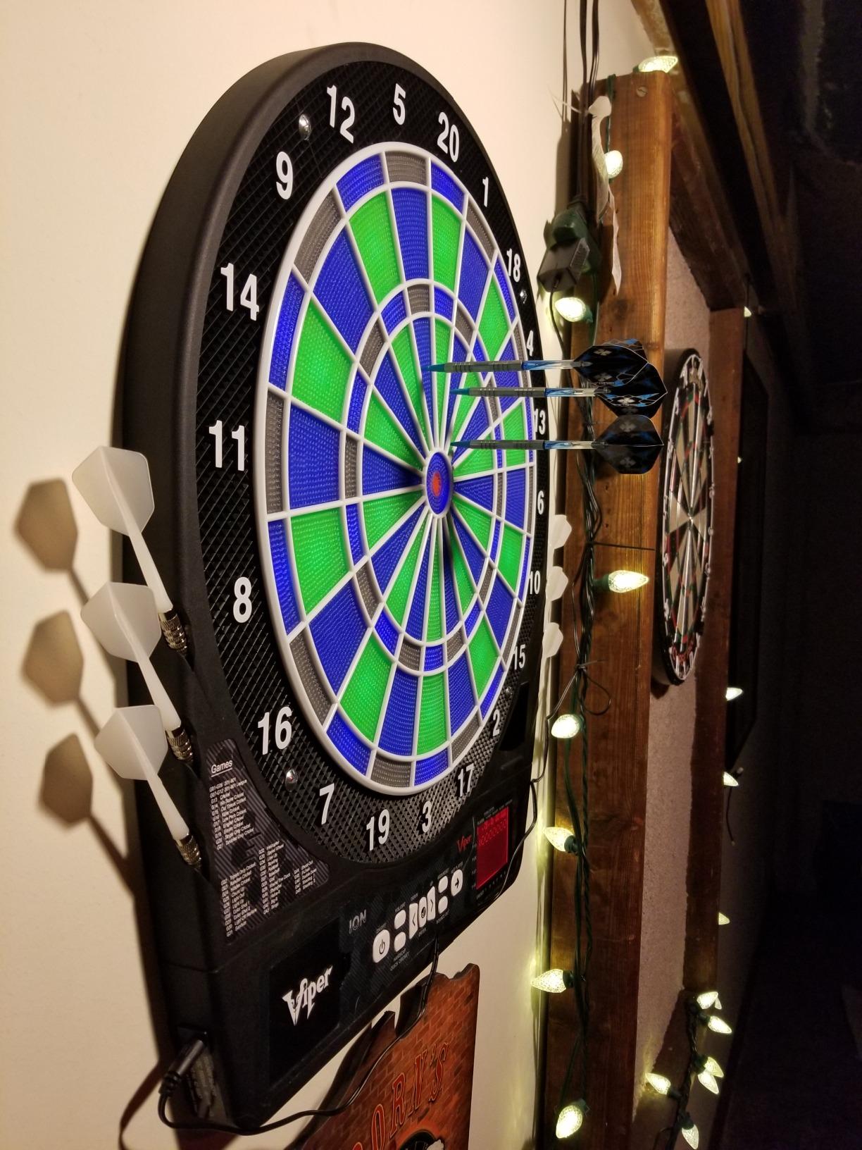 Viper Ion Illuminated Electronic Dartboard, 15.5 in Regulation Target, LED Segments, 48 Games, 8 Players, 6 Darts Included customer photo 2