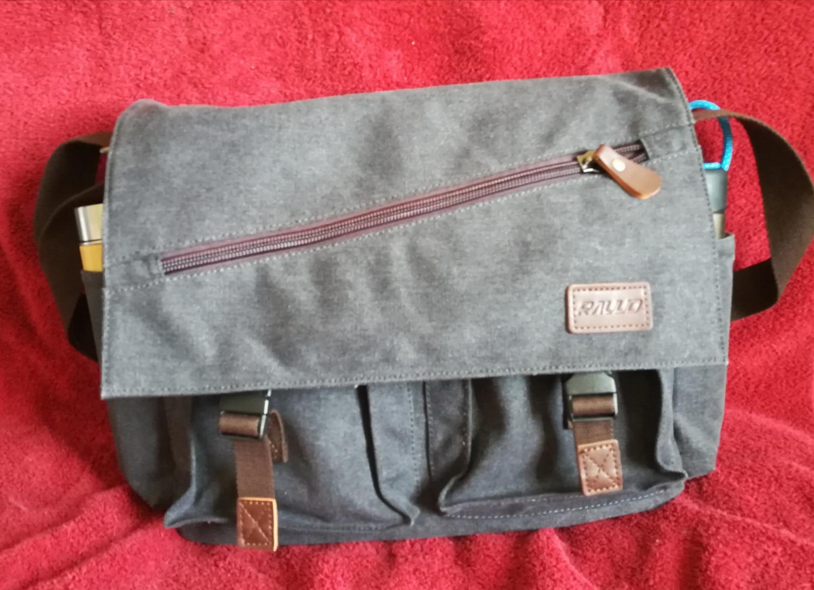Messenger Bag for Men, Water Resistant Canvas Satchel 14 15.6 17 Inch Laptop Briefcases Business Shoulder Bag by RAVUO customer photo 2