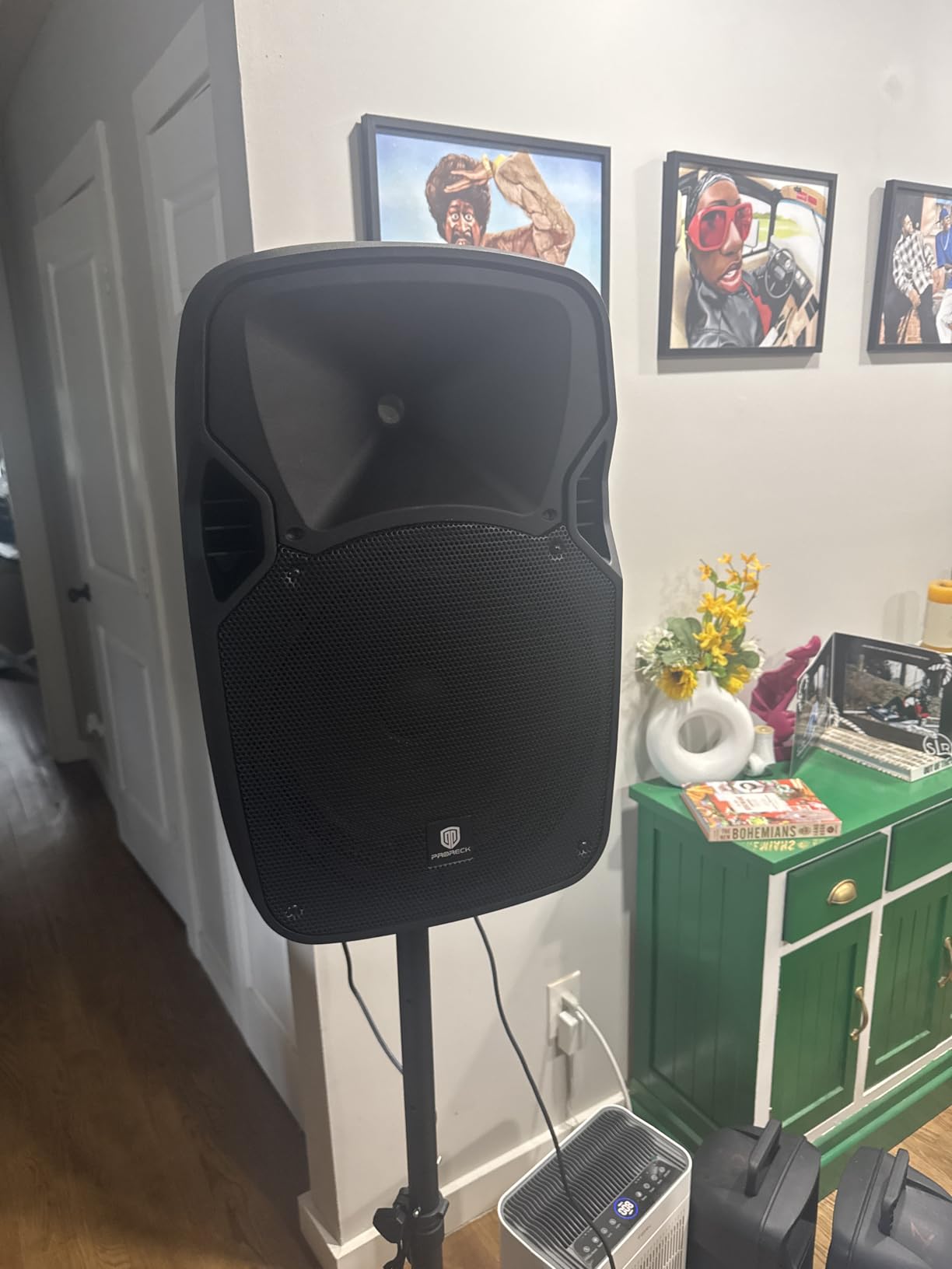 PRORECK Party 12 12-Inch 1800W 2-Way Powered PA Speaker System Combo Set with Bluetooth/USB Drive/SD Card/FM/Remote Control/Speaker Stands customer photo 2
