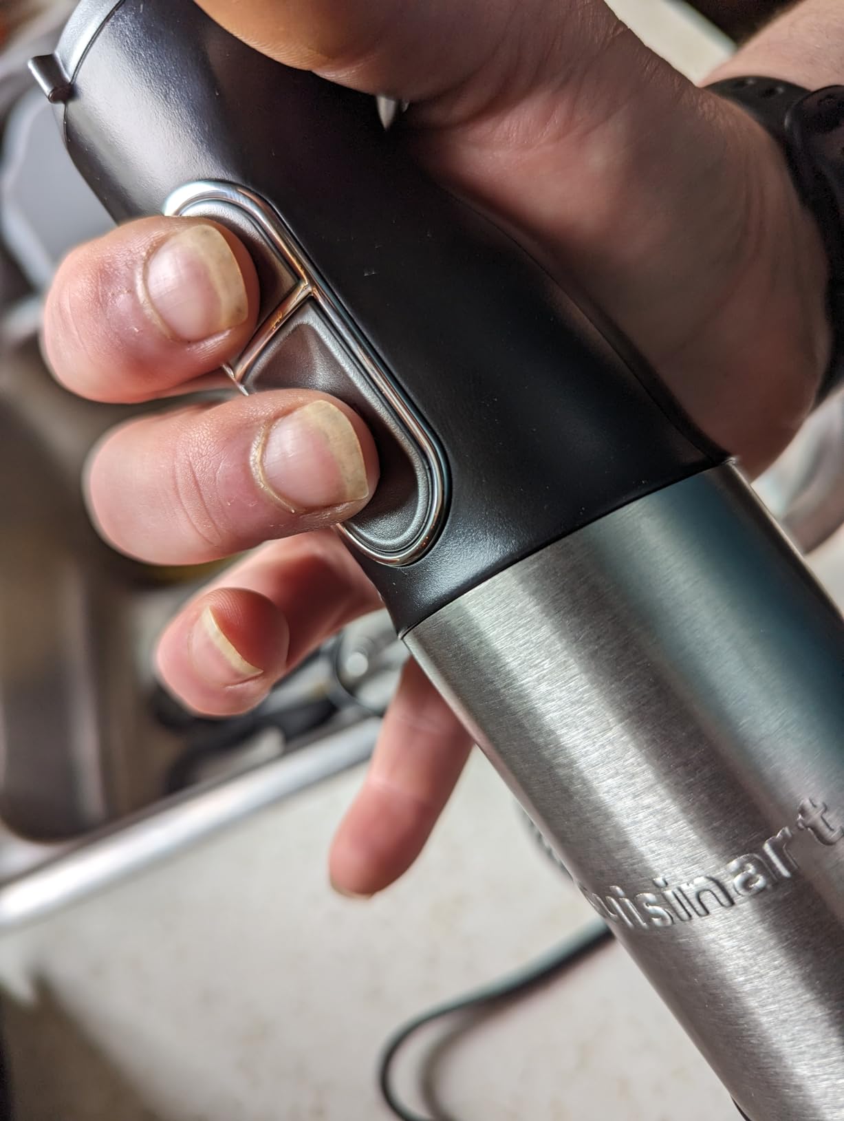 Cuisinart CSB-179 Smart Stick Variable Speed Hand Blender, Stainless Steel | Variable speed control, stainless steel shaft, one-hand operation and lock/unlock button customer photo 1