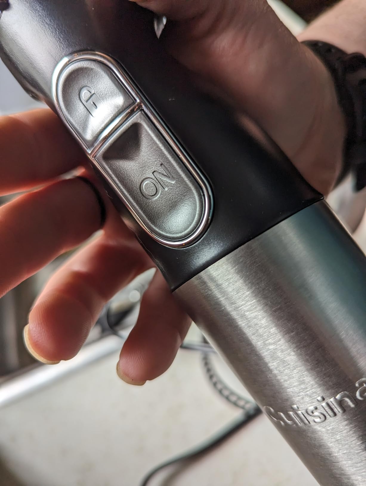 Cuisinart CSB-179 Smart Stick Variable Speed Hand Blender, Stainless Steel | Variable speed control, stainless steel shaft, one-hand operation and lock/unlock button customer photo 2