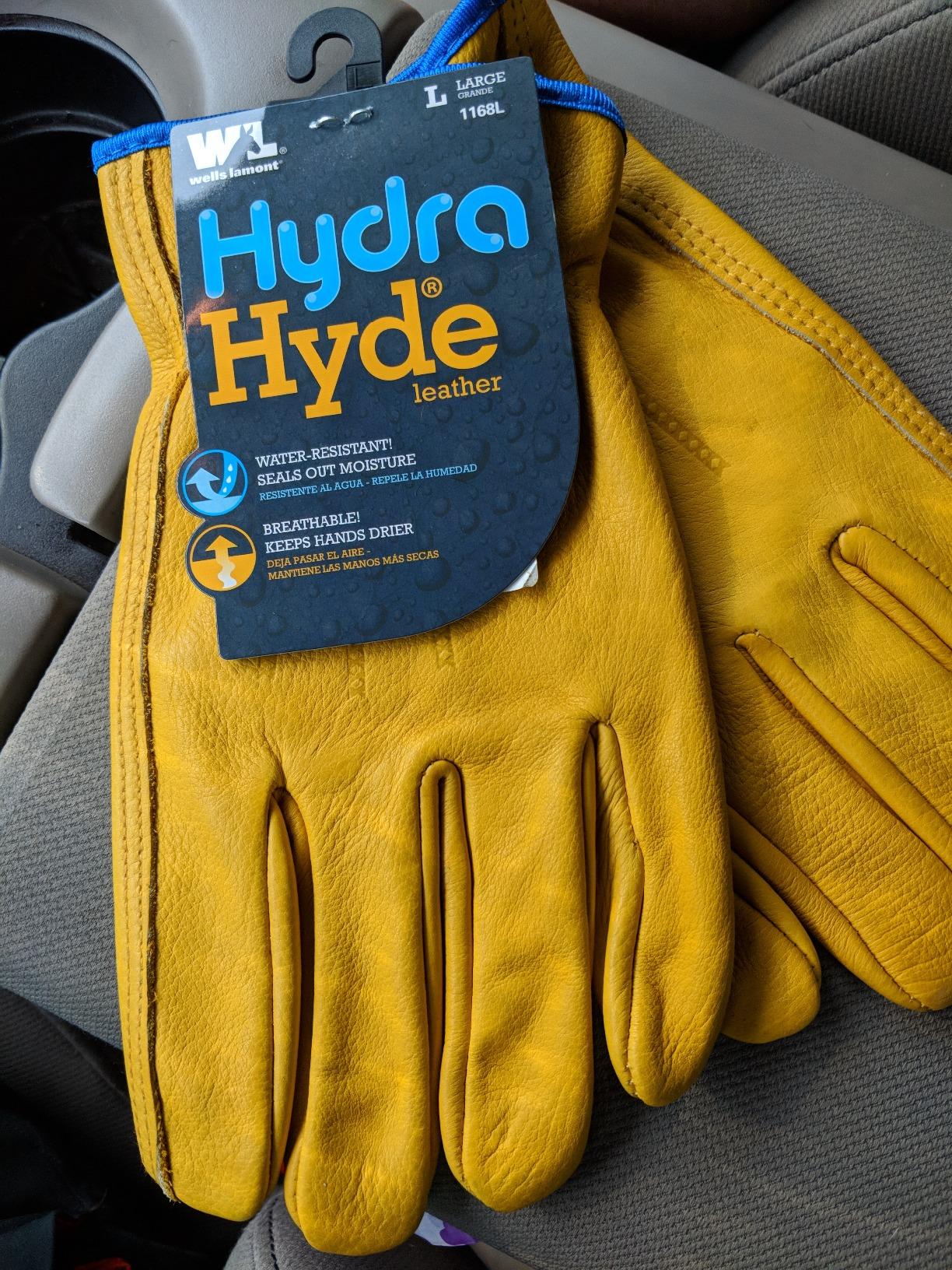 Wells Lamont Men's Slip-On HydraHyde Leather Work Gloves customer photo 1